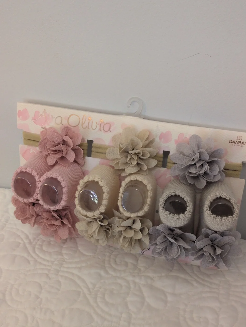 Ava Olivia Floral Bootie/Headband Set